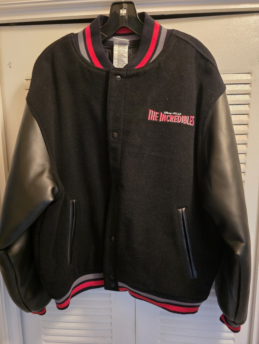 Disney The Incredibles Black & Red Varsity Jacket